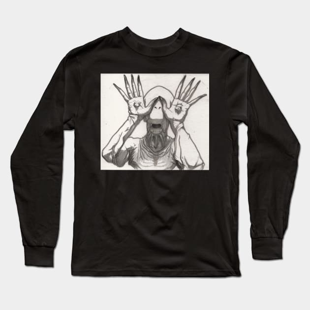 Pale Man Long Sleeve T-Shirt by artofannabellepullen